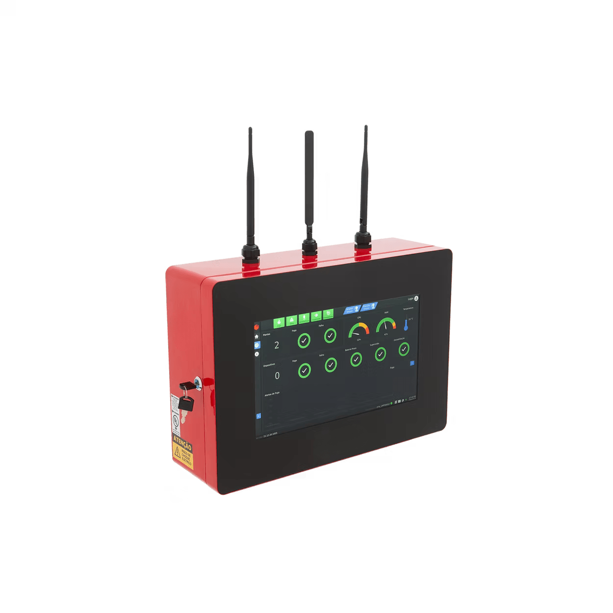 Central de alarme e detecção de incêndio, sem fio